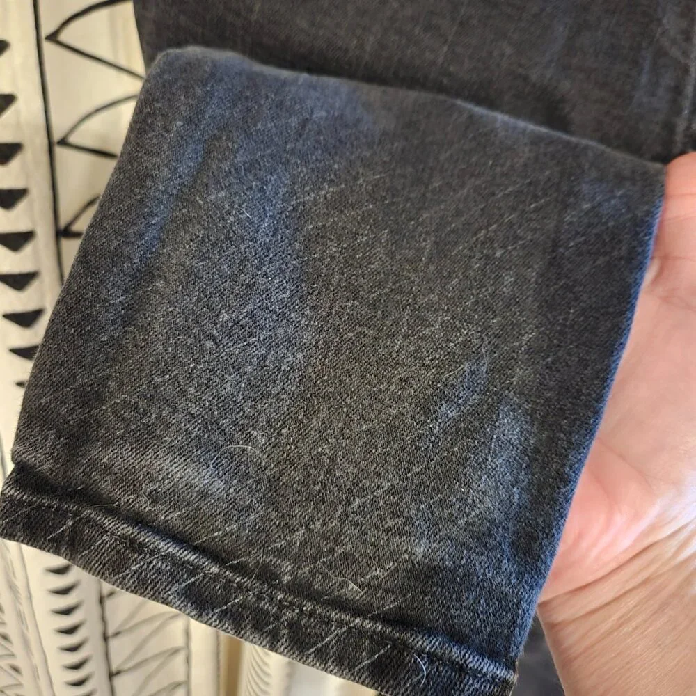Paige Steele Pinstripe Skinny Jeans - Faded Black Striped - Picture 6 of 9
